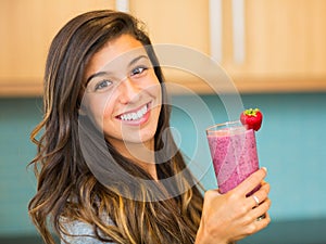 Woman with Smoothie