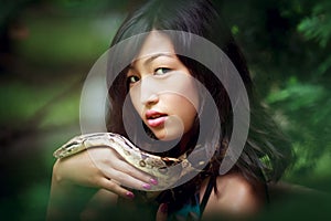 Woman with snake