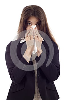 Woman Sneezing