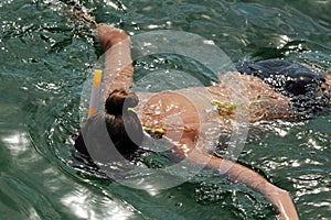 Woman snorkel