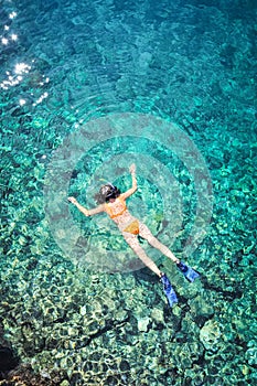 woman snorkeling