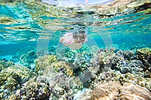 Woman snorkeling