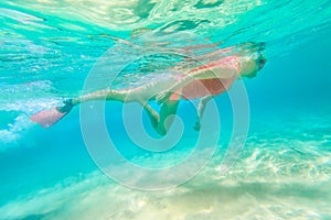 Woman snorkeling WA