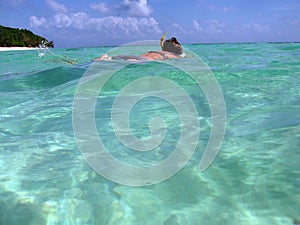 Woman snorkelling