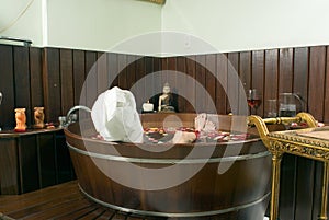 Woman Soaking in Tub - Horizontal