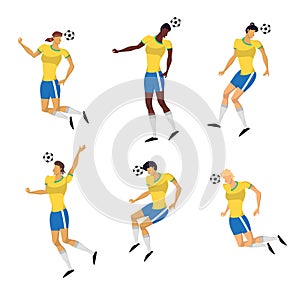 Woman Soccer Players set in action