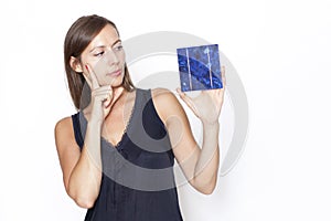 Woman with solar cell