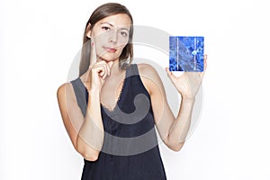Woman with solar cell