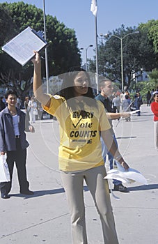 Woman Soliciting Voters, Los Angeles, California