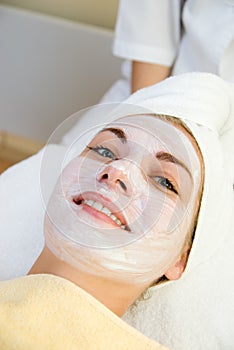 Woman in spa salon