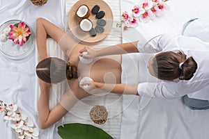 Woman at spa thai massage