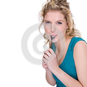 Woman with spoon