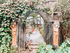 Woman standing in a garden