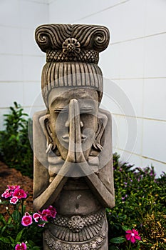 Woman statue in the garden