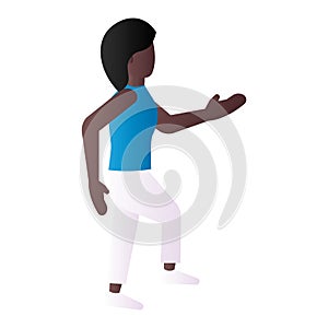 Woman in step pose Vector