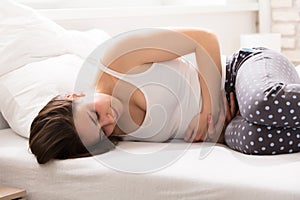 Woman With Stomach Pain