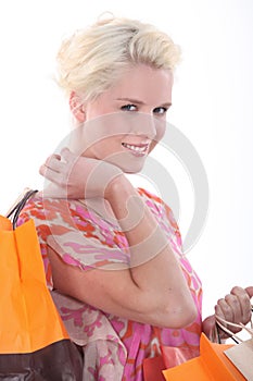 Woman with storebags