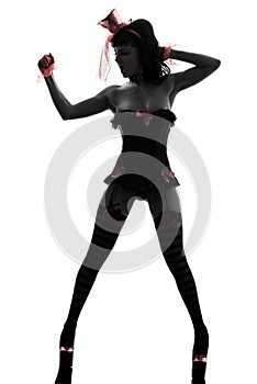woman stripper showgirl silhouette