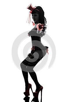 woman stripper showgirl silhouette