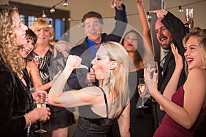 Woman Strutting on the Dance Floor