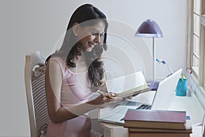 Woman studying