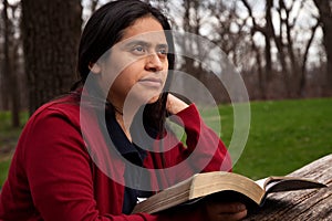 Woman Studying the Bible