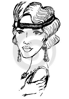 Woman in the style of the 20s