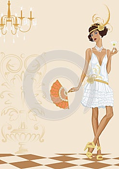 Woman in style of the twenties photo