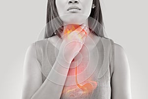 Woman Suffering From Acid Reflux