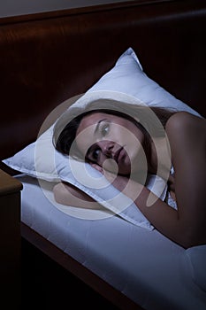 Woman suffering from insomnia
