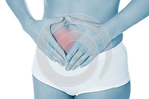 Woman Suffering From Menstruation Pain