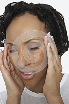 Woman Suffering From Severe Headache