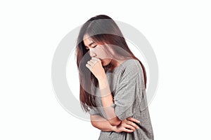 woman suffers from Coughing cold, health