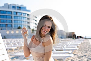 Woman at the summer beach