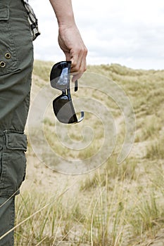 Woman with sun glasses on vacation