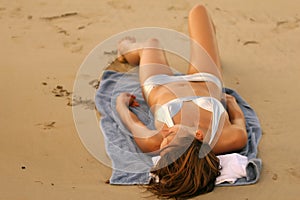 Woman Sunbathing