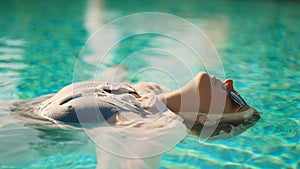 Woman in sunglasses relaxing