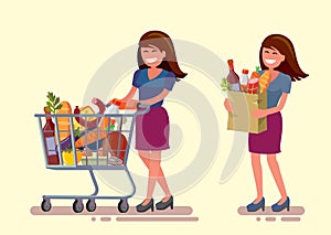 Woman in supermarket photo