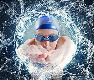 Woman swimmer