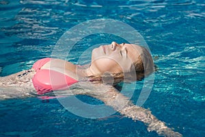 Woman in the swimming pool
