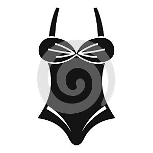 Woman swimsuit icon, simple style