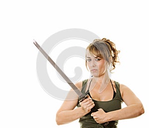 Woman with sword