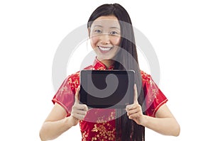 Woman with Tablet PC