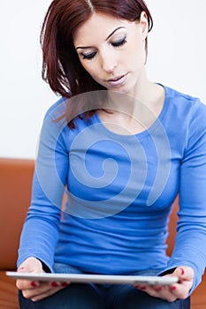 Woman with Tablet PC