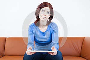 Woman with Tablet PC