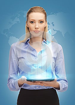 Woman with tablet pc