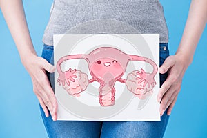 Woman take health uterus billboard