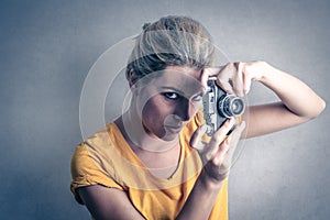 Woman taking a picture