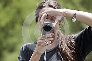 Woman taking pictures
