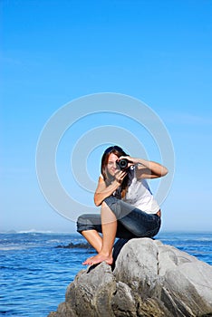 Woman taking pictures